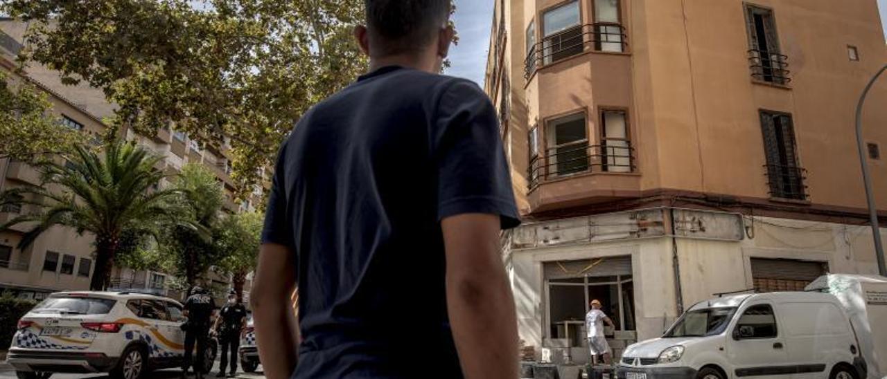 Un edificio okupado, en calle Manacor, de Palma.  | B.RAMON