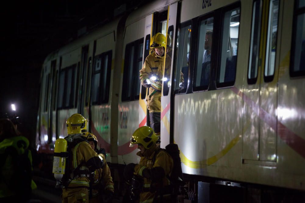 Rettungskräfte üben Notfall: Entgleisung im Bahnhof Palma