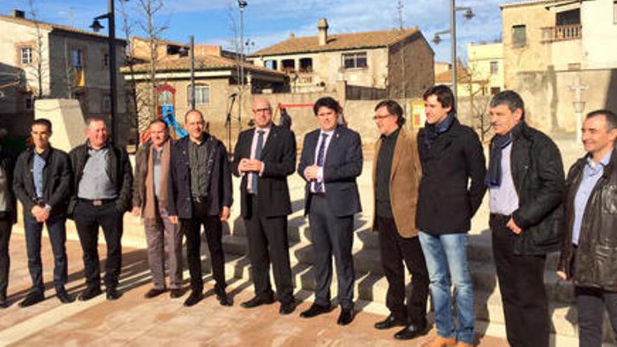 Inauguren les obres de la plaça Major i del parc de l´església de Borrassà