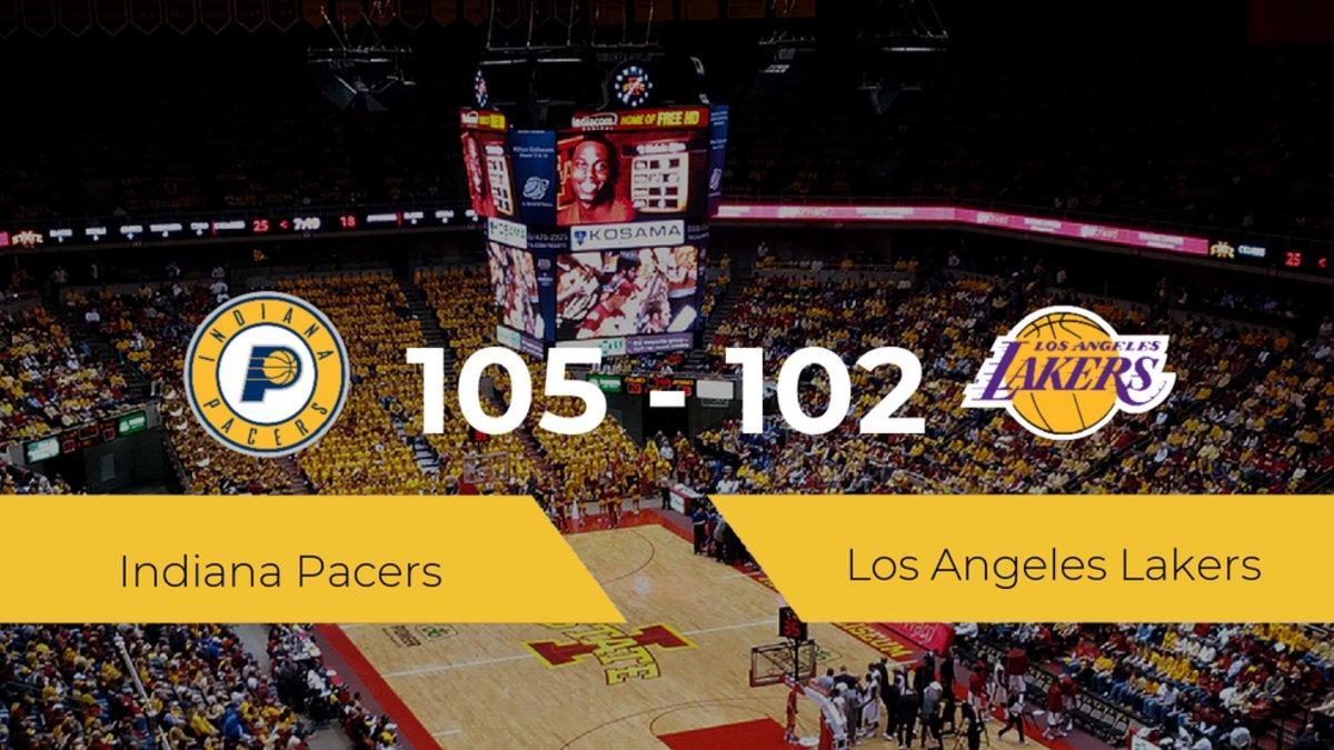 Indiana Pacers se impone por 105-102 frente a Los Angeles Lakers