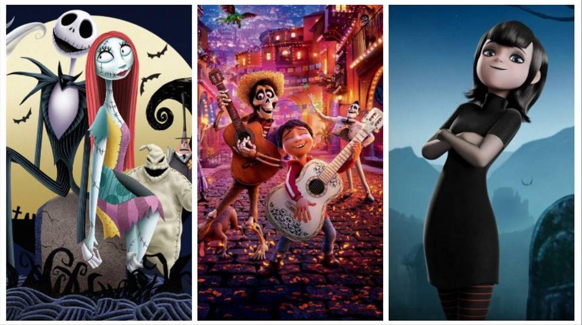 Imágenes de ’Pesadilla antes de Navidad’, ’Coco’ y ’Hotel Transilvania’.