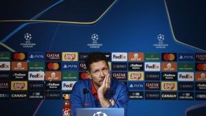 Cholo Simeone ante del PSG - Atlético de Champions.