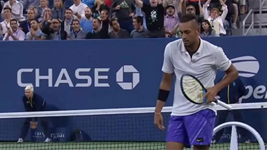 El bailecito de Kyrgios tras ganar un punto
