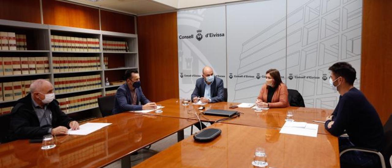 La consellera de Presidencia, Mercedes Garrido, presentó ayer las nuevas medidas del Govern balear en el Consell de Eivissa. | J.A.RIERA