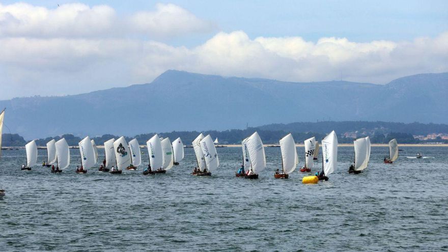 Dornas durante la celebración de la Regata do Salnés, el pasado sábado.