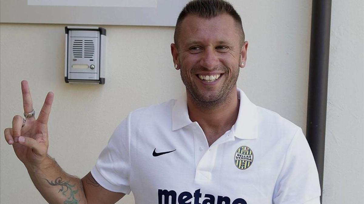 Cassano, en su presentación con el Hellas Verona