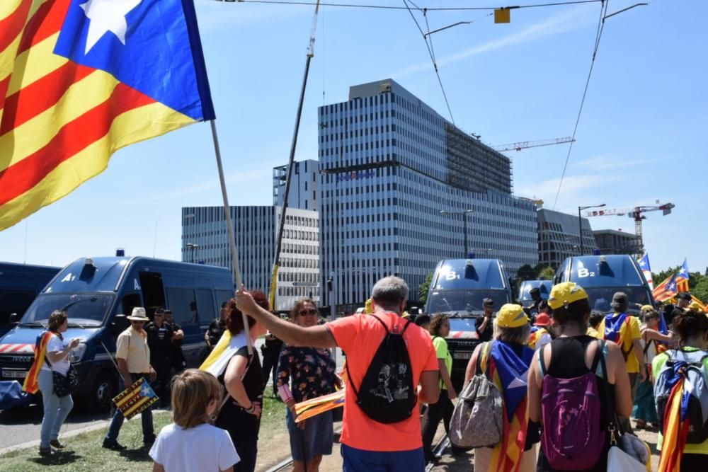 Concentració independentista davant l'Eurocambra