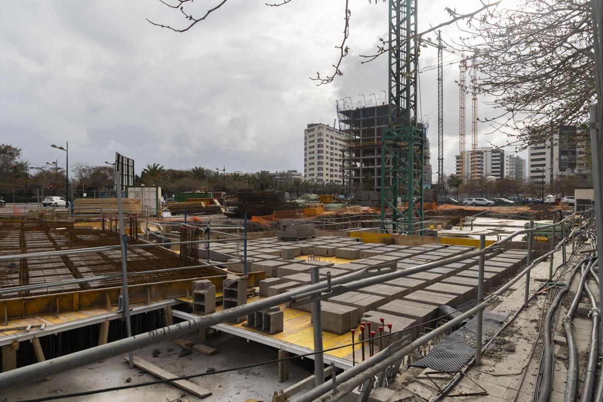 Viviendas en construcción en el PAI de Moreras.