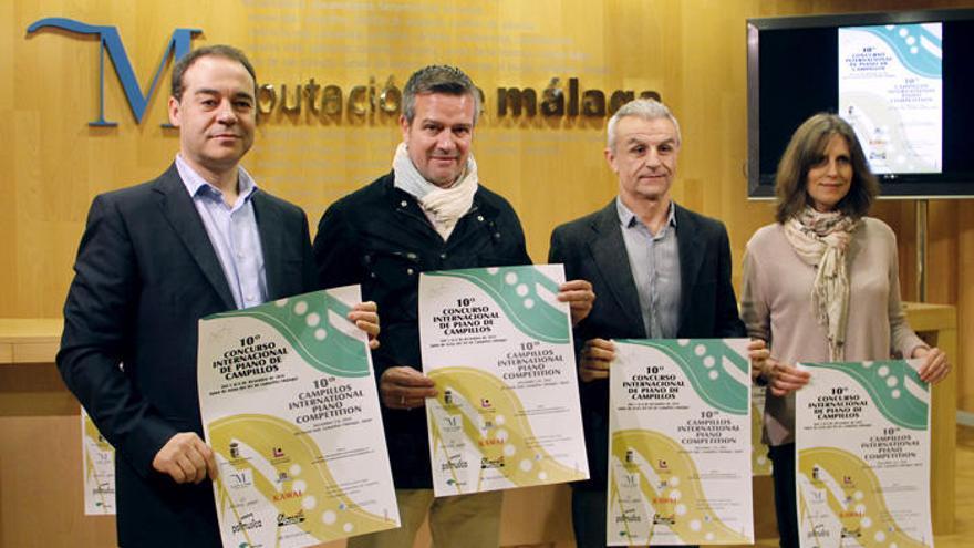 Imagen de la presentación del Concurso de Piano de Campillos, en la Diputación de Málaga.