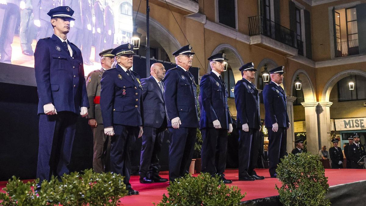 Mandos policiales durante la Diada de la Policía Local el pasado octubre.