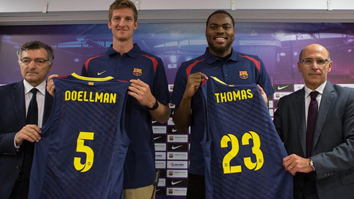 Doellman y DeShaun Thomas, durante su presentación