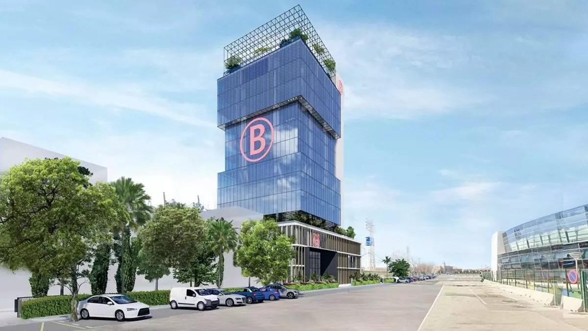 Figuración de la nueva sede de Boluda Corporación Marítima en el puerto de València.