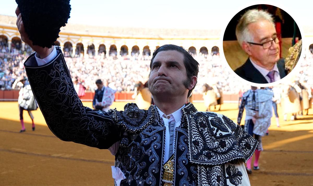 Morante en una imagen de este domingo y Justo Algaba.