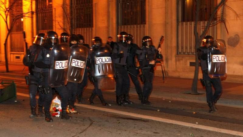 Fotogalería de los incidentes en Zaragoza