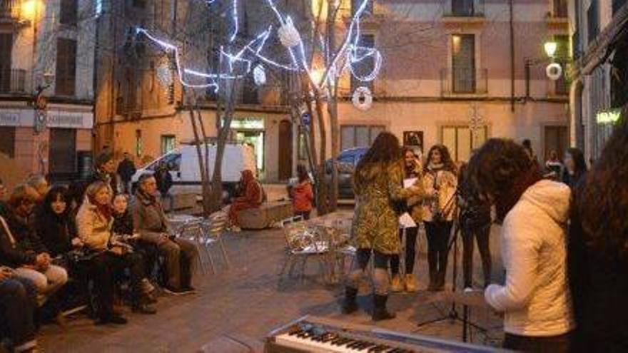 Cantada de nadales a la plaça de Gispert, el cap de setmana passat