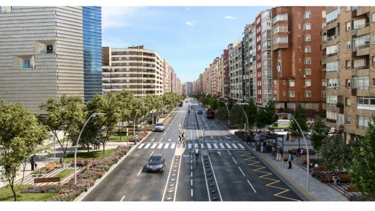 Así quedará el tramo que se reformará de la avenida Navarra.