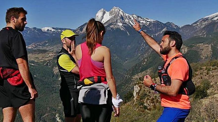 Participants en la jornada de presentació de l&#039;Estació de Trail de dissabte passat fent un dels circuits