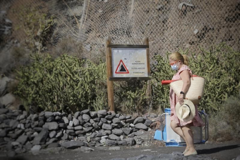 Zonas con riesgos de desprendimiento en Tenerife