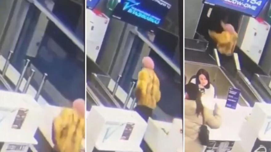 Vídeo viral: Confunde la cinta transportadora de maletas con el acceso al embarque y acaba en un almacén de equipaje