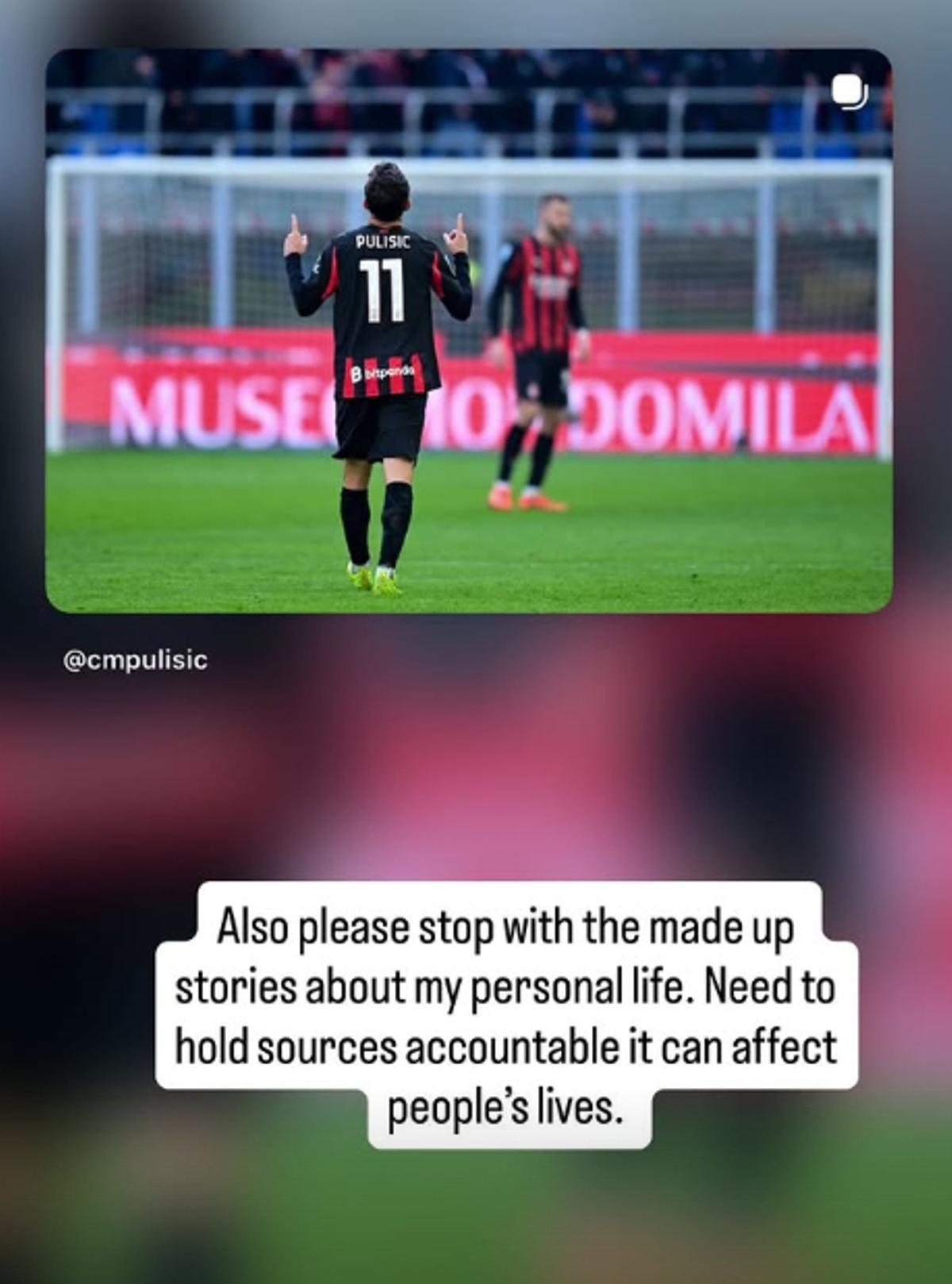 Storie Instagram Pulisic