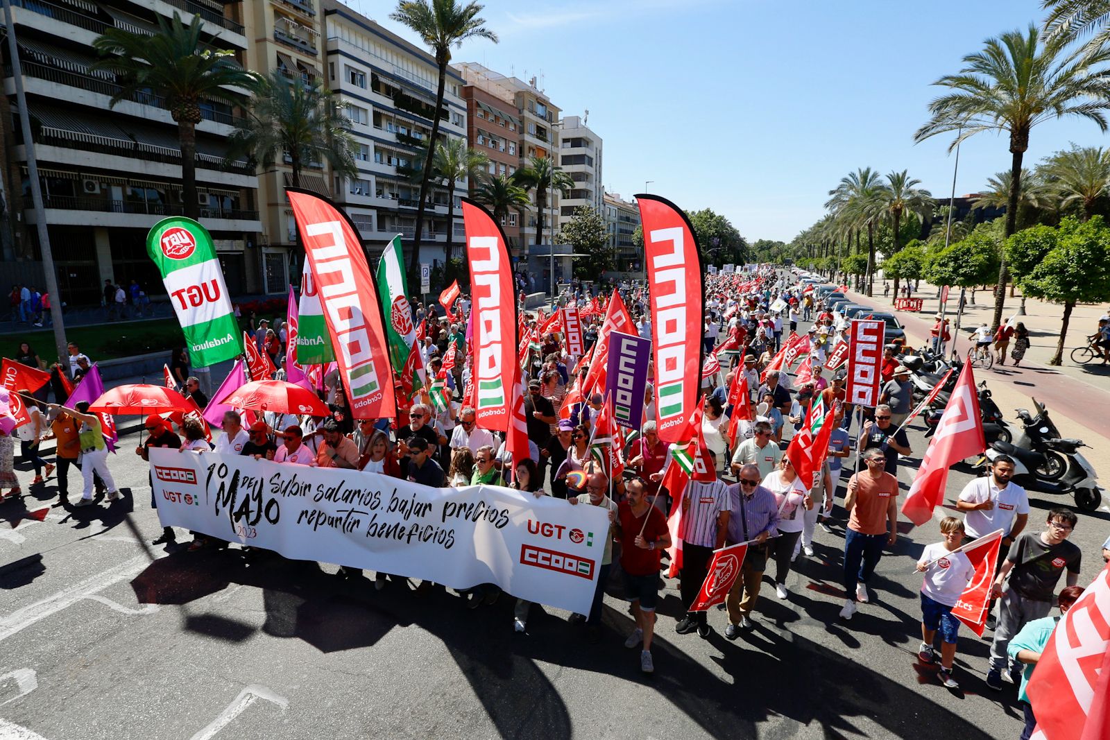Manifestación por el Primero de Mayo en Córdoba