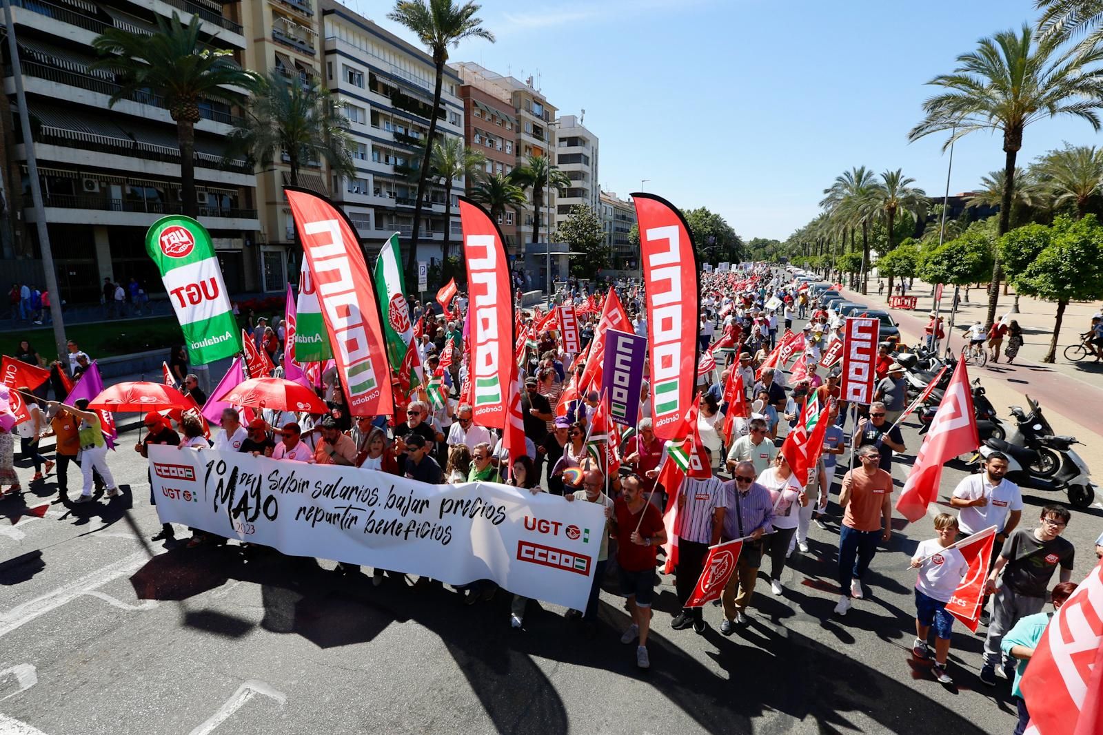 Manifestación por el Primero de Mayo en Córdoba