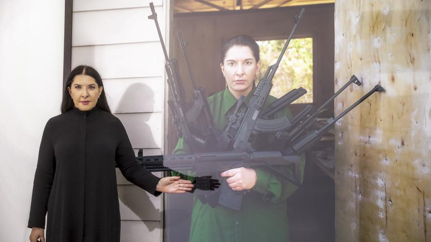 Marina Abramović in der Galerie Horrach Moya in Palma de Mallorca