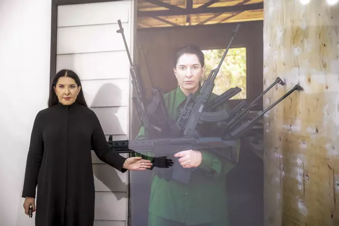Marina Abramović in der Galerie Horrach Moya in Palma de Mallorca