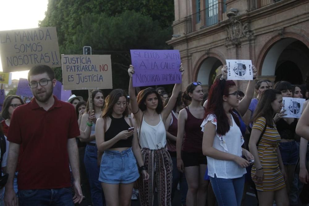 Protesta en Murcia contra la excarcelación de La Manada