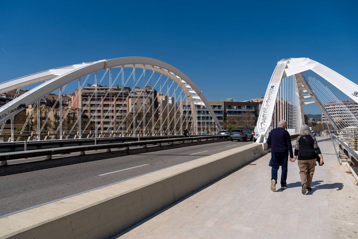 Ruta por Sant Martí Provençals: Puente de Calatrava en Bac de Roda.