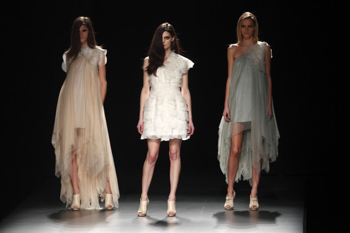 Imagen del desfile de la colección de Teresa Helbig. La presencia de la diseñadora ha sido una de las novedades de la 51ª edición de Cibeles Madrid Fashion Week.  