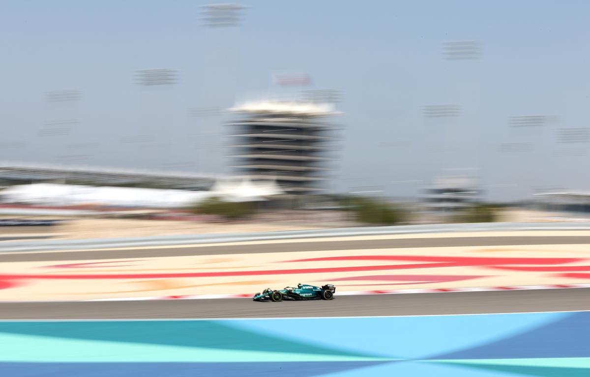 Fernando Alonso, durante los entrenamientos en  Bahrein.