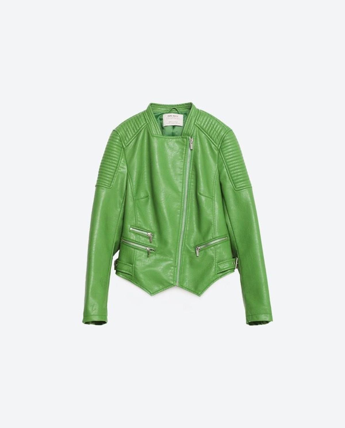 Biker de colores, verde de Zara.