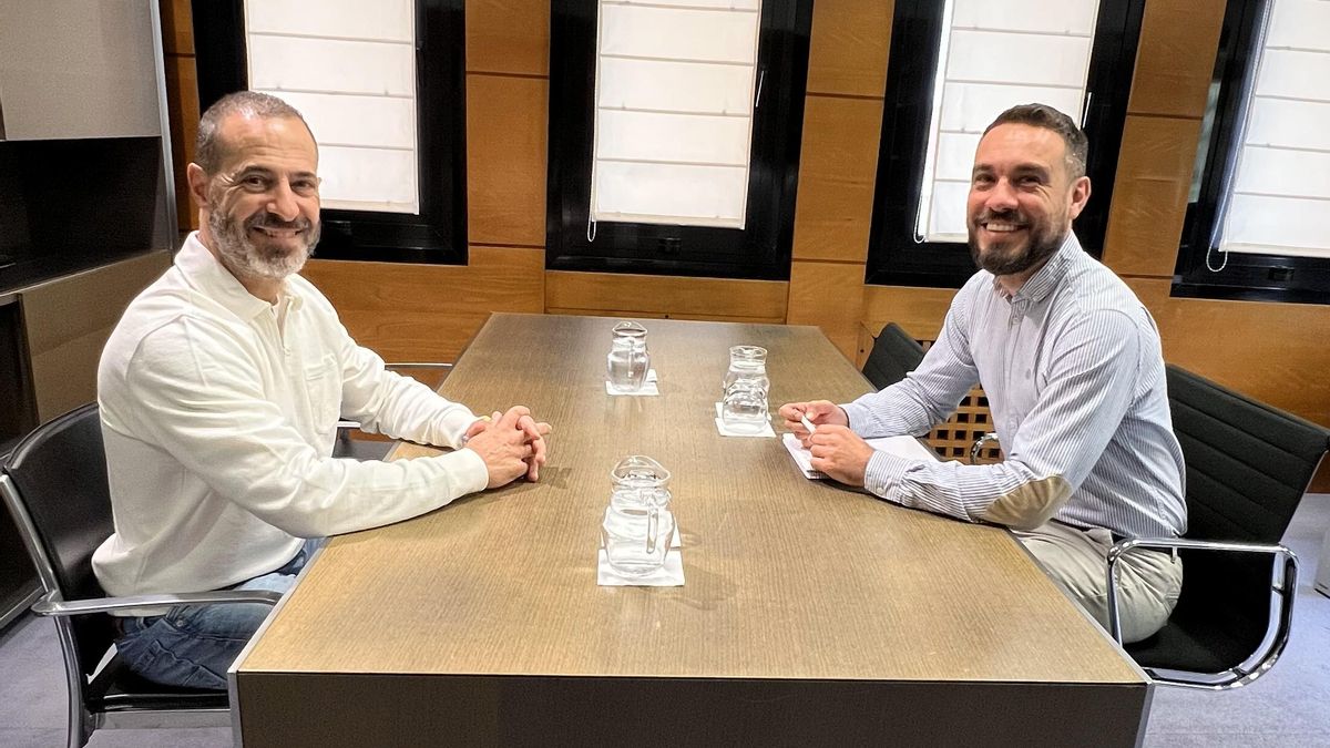 Por la izquierda, Ángel García y José Antonio Sicre