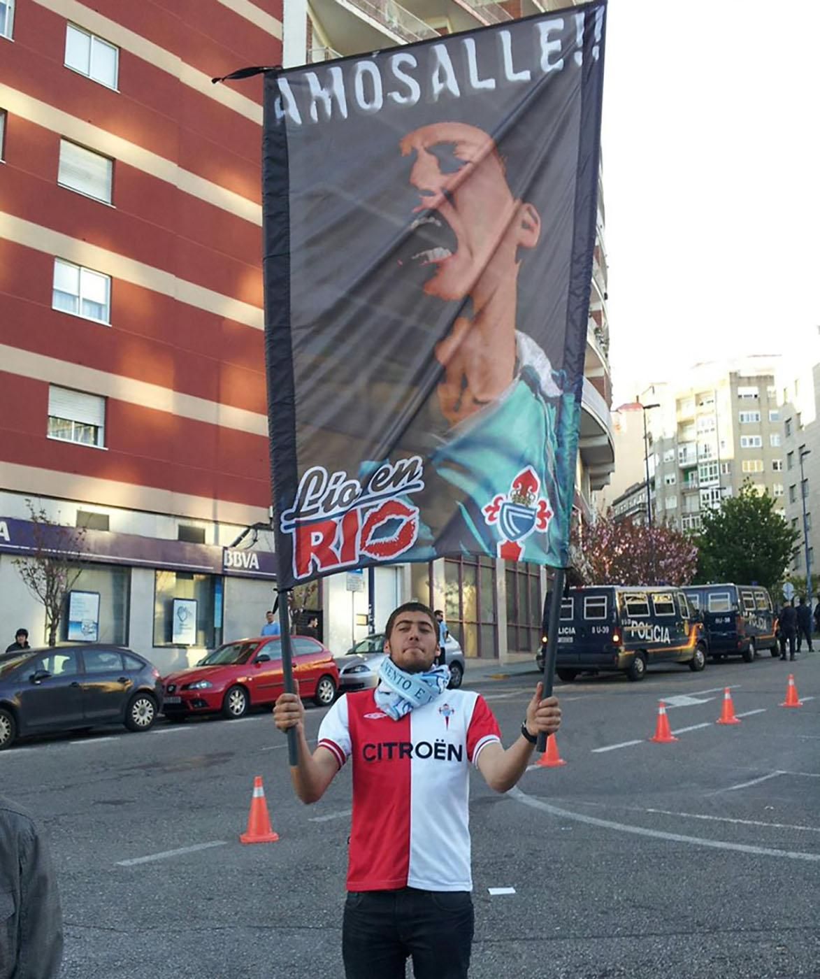 Nico Rodríguez en Balaídos antes de un partido del Celta