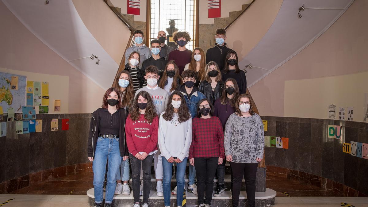 Estudiantes de 2º de Bachillerato del IES Ramón y Cajal de Huesca.