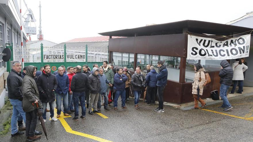 Protesta de los trabajadores de Vulcano, antes de que se cerrase la empresa // Alba Villar