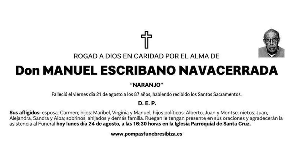 Esquela Manuel Escribano Navacerrada