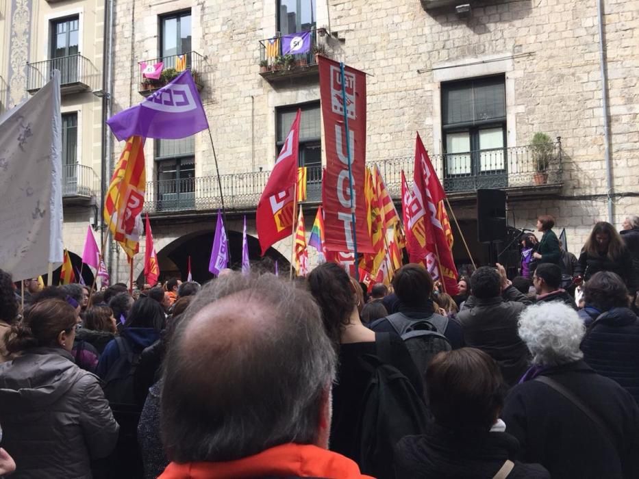 Mobilització a Girona amb motiu de la vaga feminista