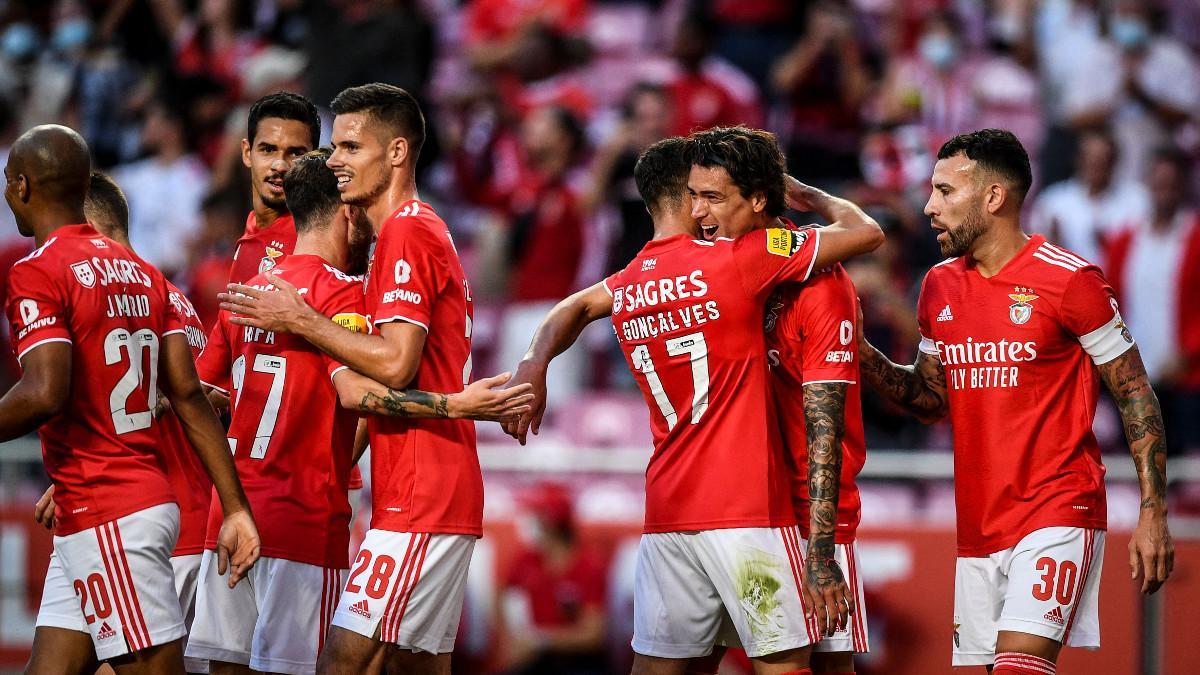 Los jugadores del Benfica celebran un gol ante el Boavista