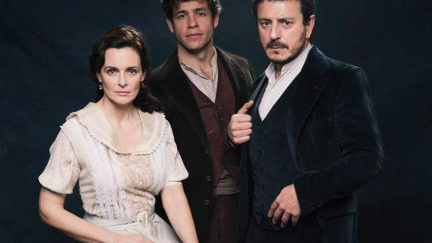 Silvia Marsó, Iván Hermes y Marcial Álvarez, en el reparto de «Yerma» de Miguel Narros.