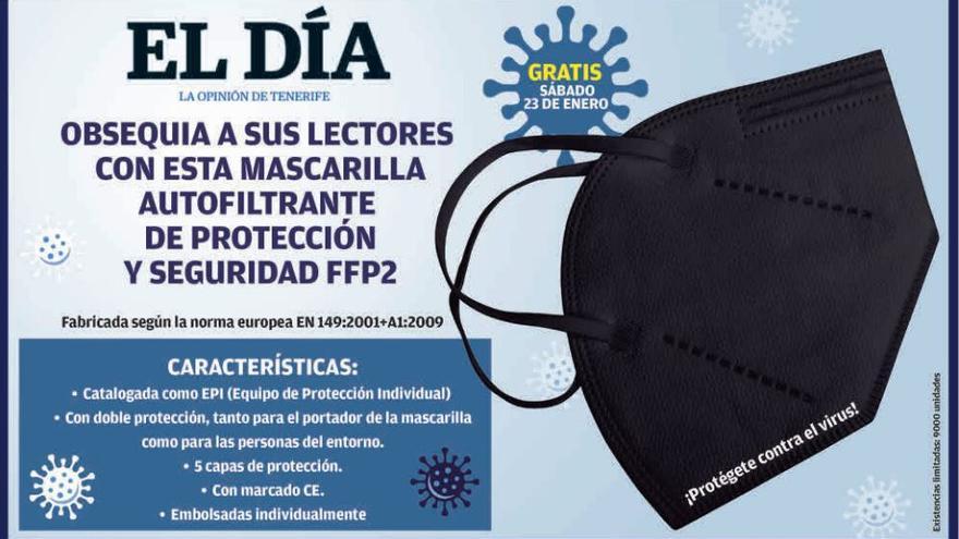Promoción El Día - Mascarilla autofiltrante de protección y seguridad FFP2