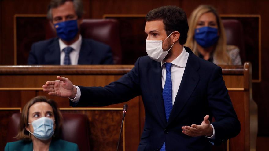 Pablo Casado, en el pleno del Congreso.