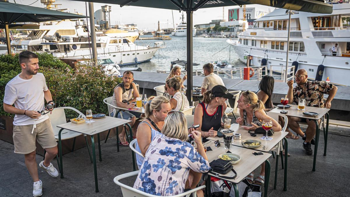 Una terraza de restaurante, este verano en Barcelona