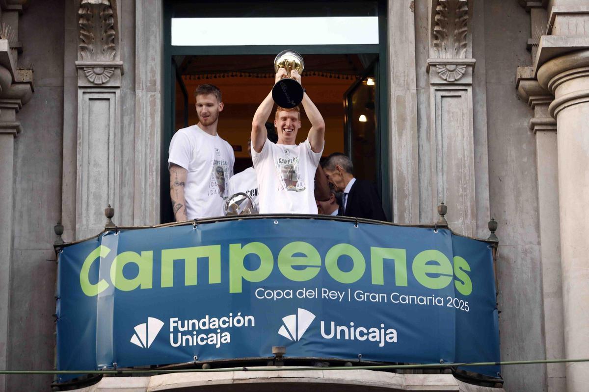 Málaga celebra con el Unicaja la conquista de la Copa del Rey de 2025