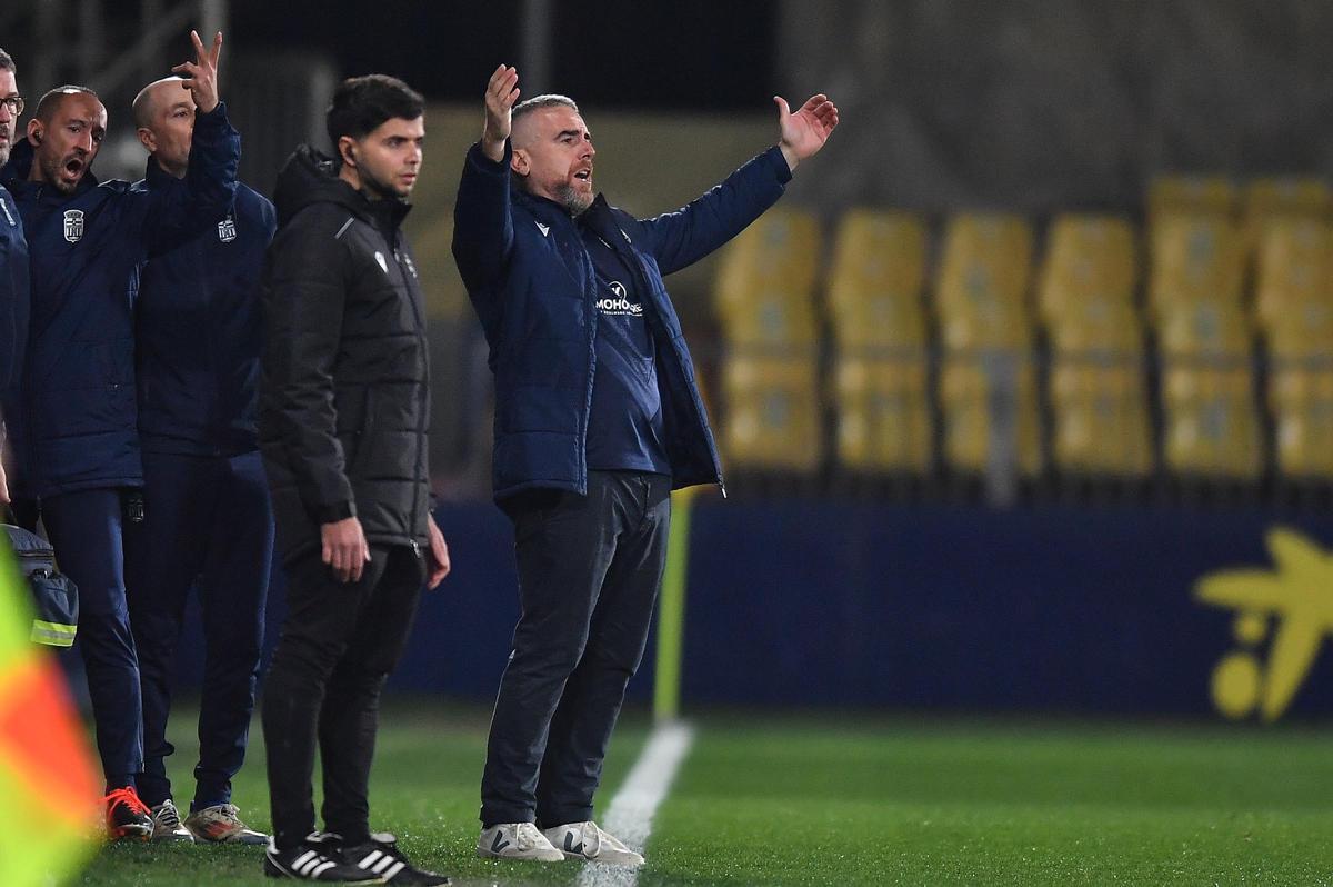 Javi Rey, en el último partido