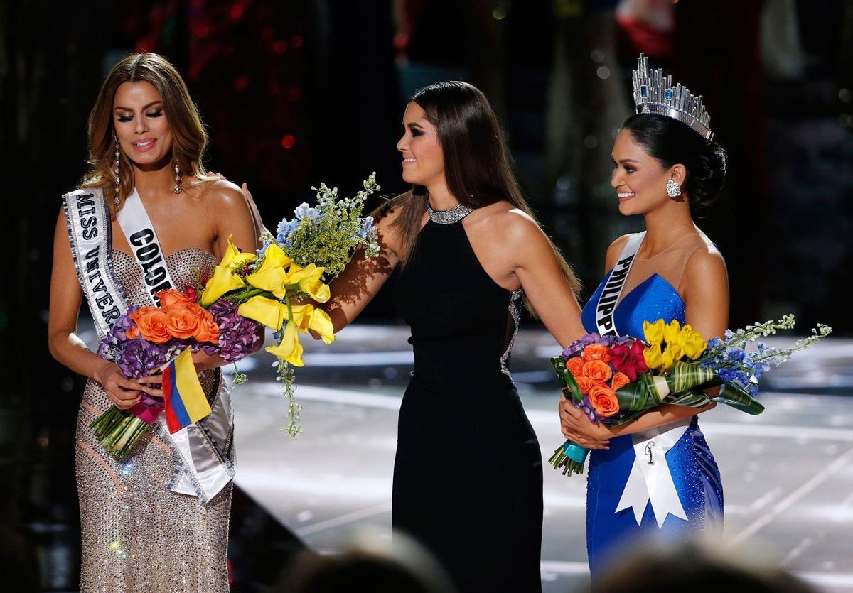 Momentos después del fallo en la gala de Miss Universo 2015