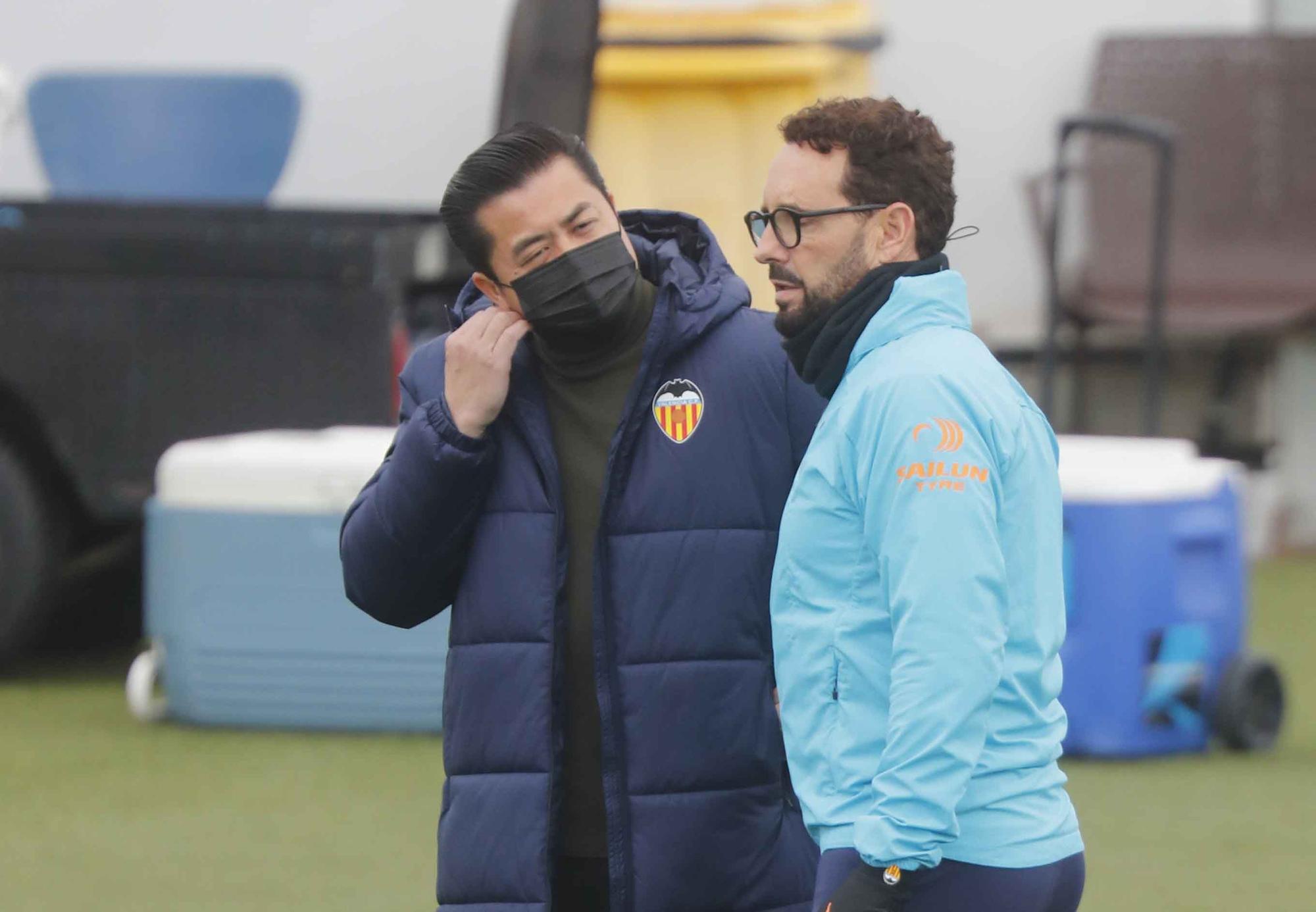 Última sesión antes del partido frente a la Real Sociedad para el Valencia