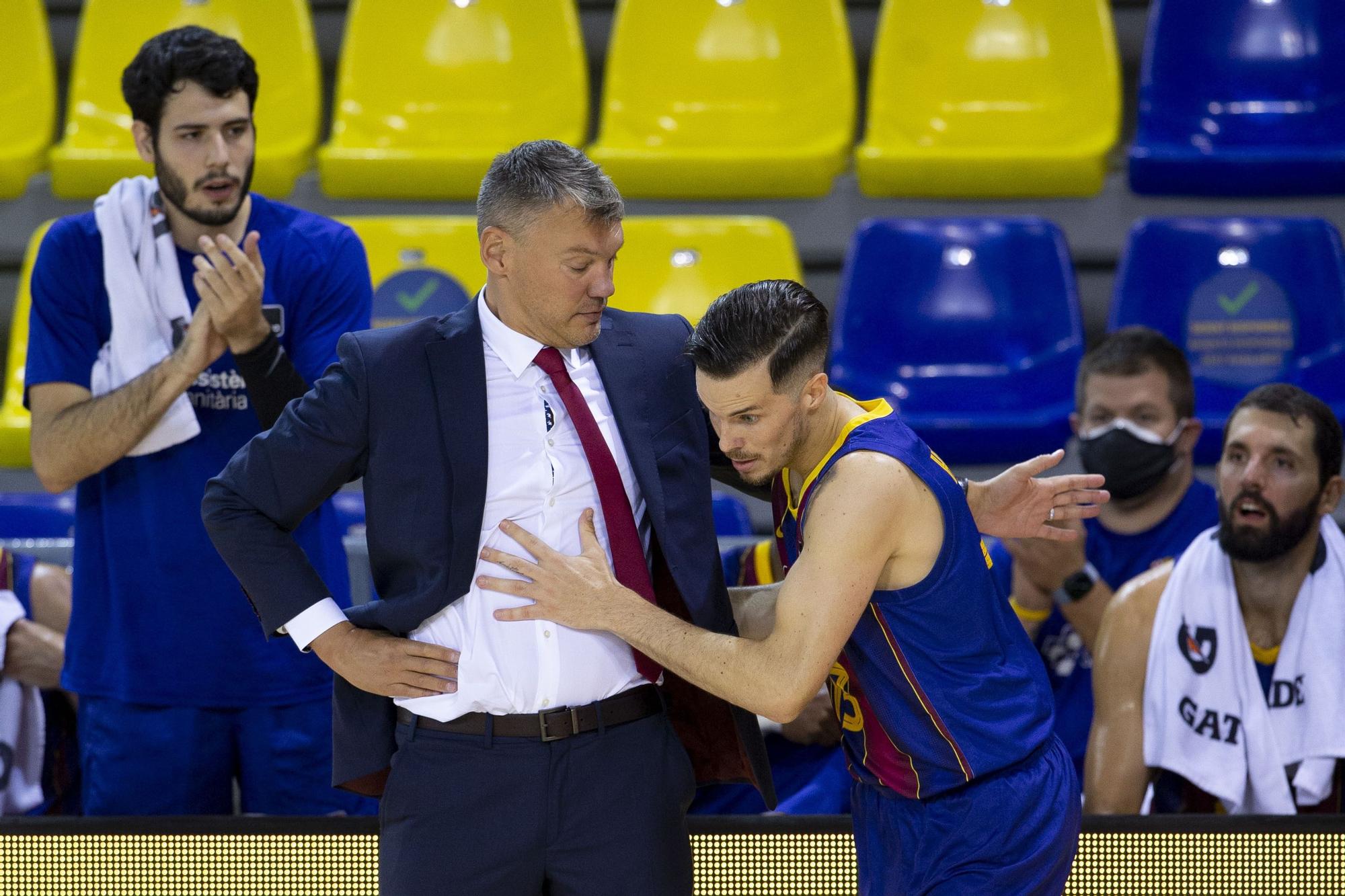 Jasikevicius dialoga con Heurtel en un reciente encuentro