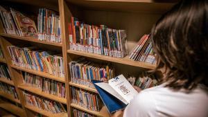 Biblioteca escolar en una escuela catalana.